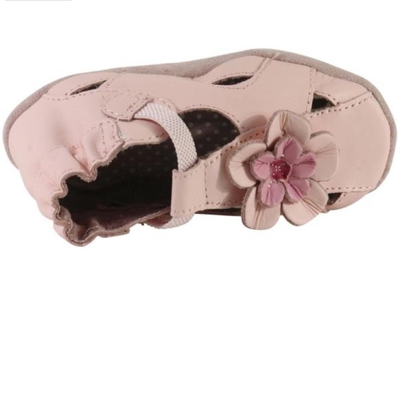 NIB Robeez Mini Shoes Infant Girl's Pretty Pansy Soft Sole Shoes 12-18 months - Picture 7 of 10